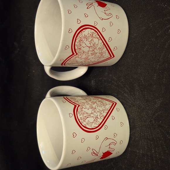 Pair Of Rare Taylor And NG Naughty Rabbit Bunny Valentine Heart Coffee Cups 1979 - Picture 4 of 8